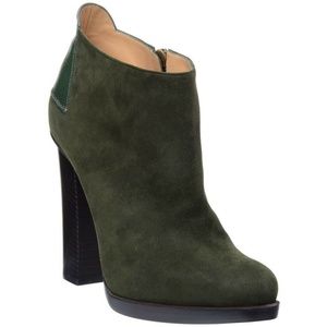Lucchese Maria Forest Green Heel Bootie Size 7